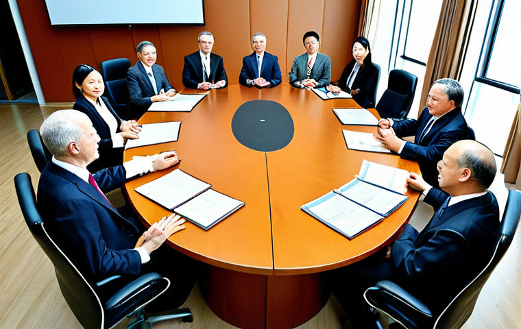 ** A group of business people from different countries (Germany, US, China) around a conference table, some gesturing expressively, others more reserved. The focus is on the potential for cultural misunderstandings.

**